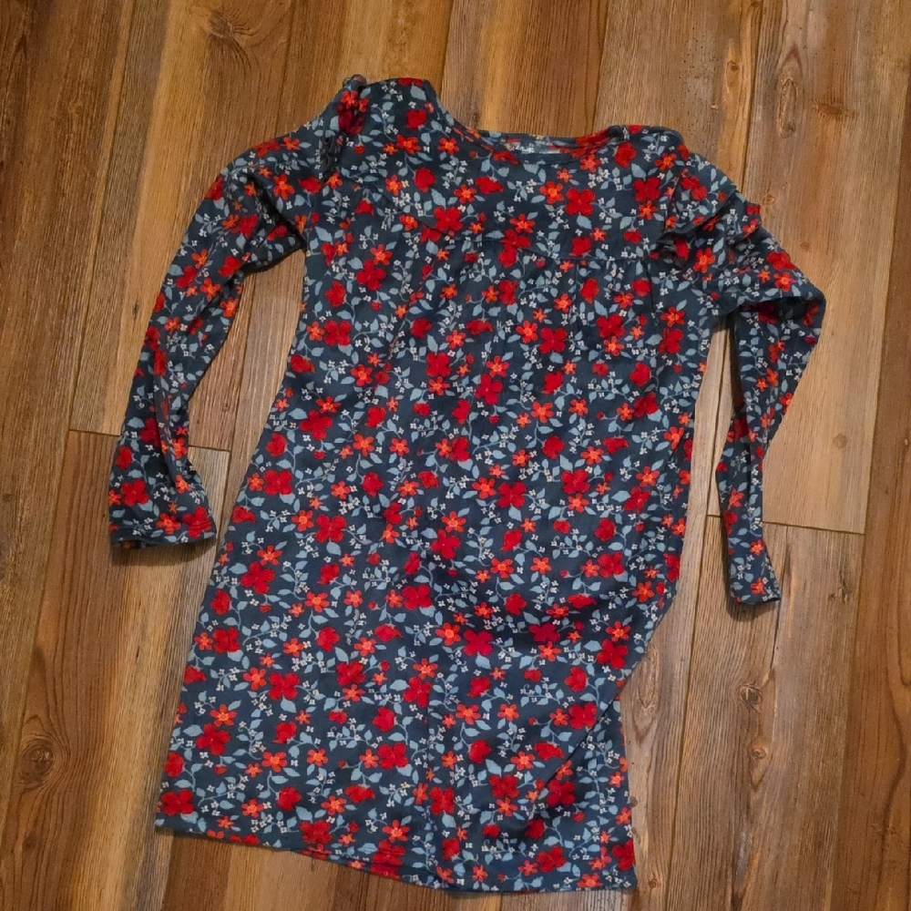 Cat & Jack Red Floral Long Sleeve Dress